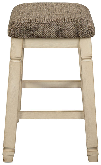 Bolanburg - Beige - Upholstered Stool (Set of 2) - Hornell Furniture Outlet