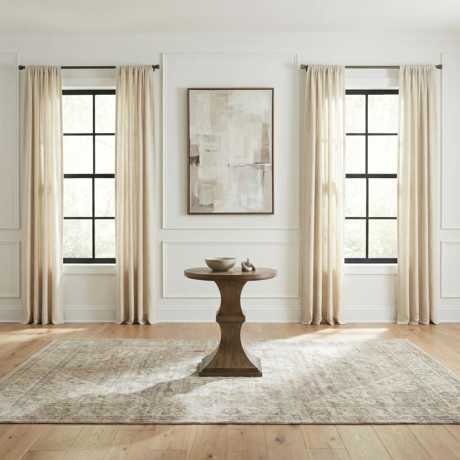Artisan Home - Round Chairside Table - Sienna Stone - Hornell Furniture Outlet