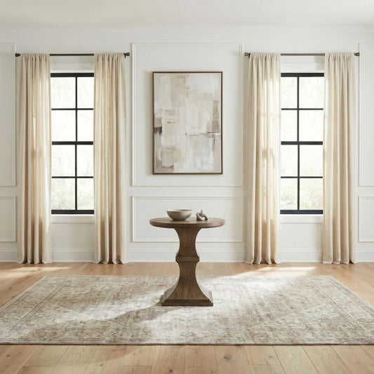 Artisan Home - Round Chairside Table - Sienna Stone - Hornell Furniture Outlet