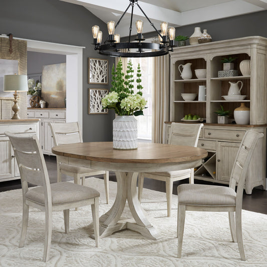 Farmhouse Reimagined - Pedestal Table Set - Hornell Furniture Outlet