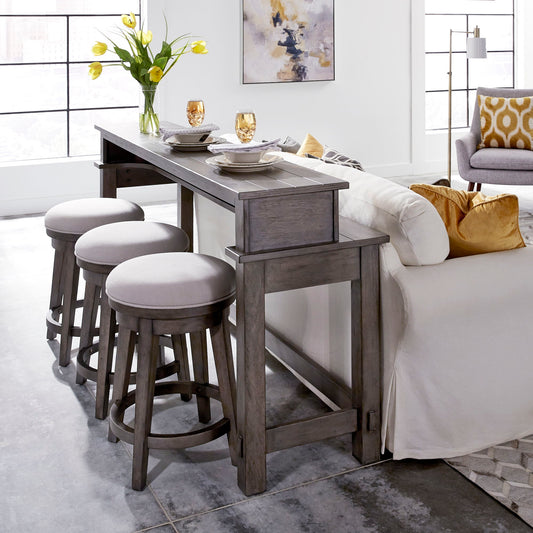 Modern Farmhouse - 4 Piece Dining Room Set - Gray - Hornell Furniture Outlet