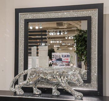Zuraleus - Black - Bedroom Mirror - Hornell Furniture Outlet
