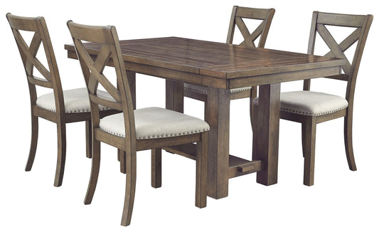 Moriville - Grayish Brown - Rectangular Dining Room Extension Table - Hornell Furniture Outlet