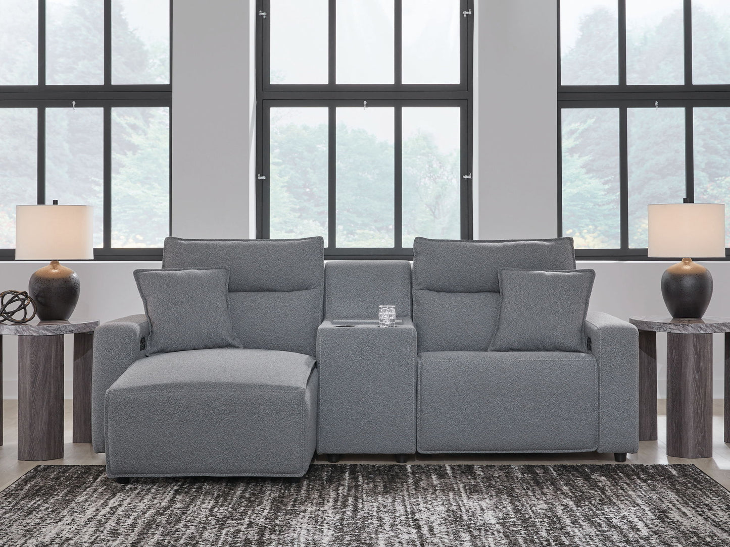 ModMax II - Salt And Pepper - Reclining Sectional - Hornell Furniture Outlet