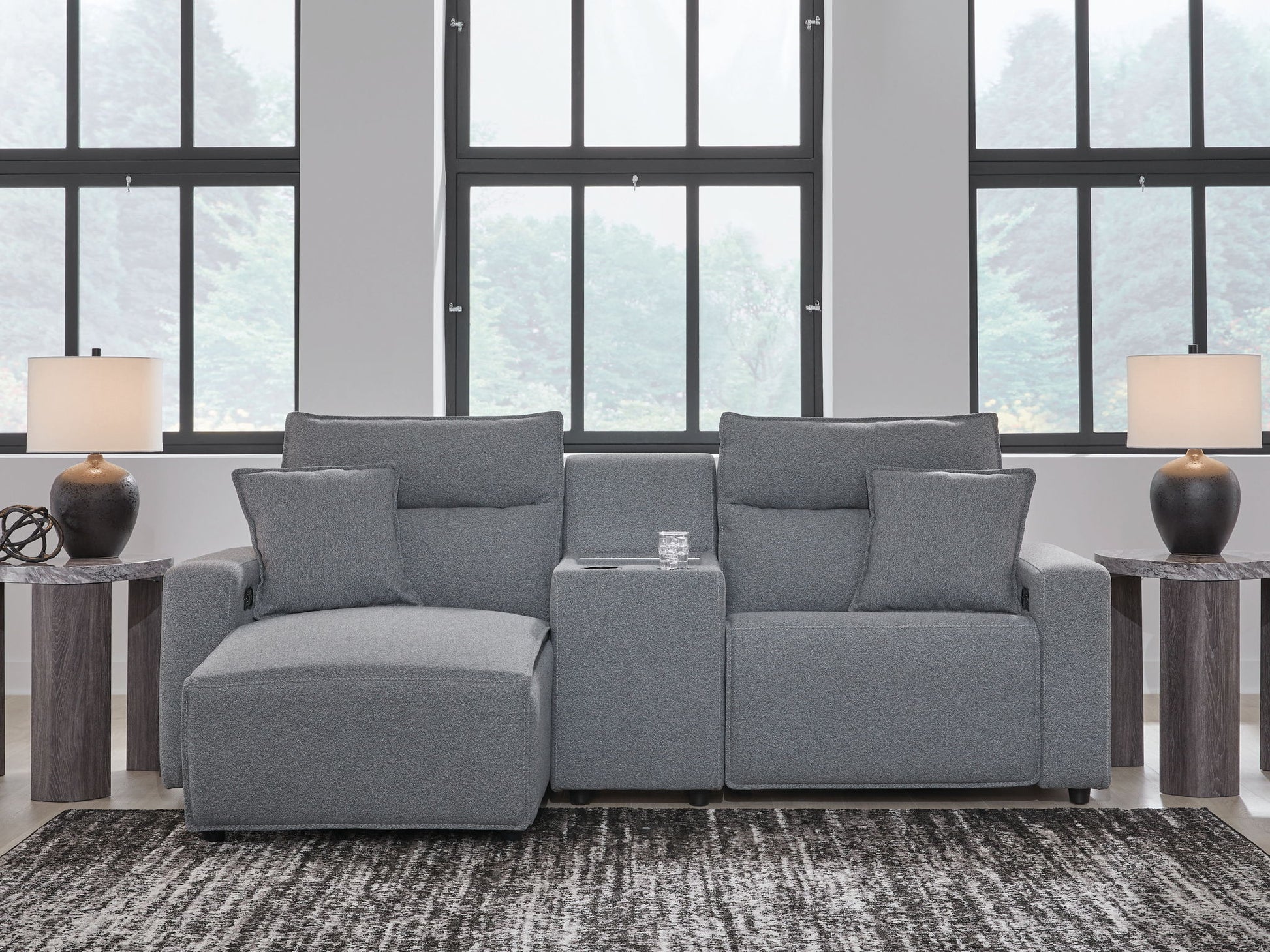 ModMax II - Salt And Pepper - Reclining Sectional - Hornell Furniture Outlet