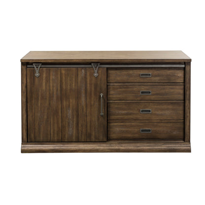 Stone Brook - Computer Credenza - Dark Brown - Hornell Furniture Outlet