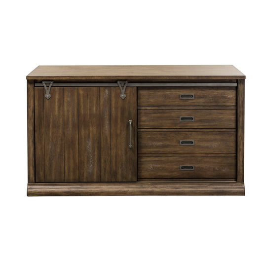 Stone Brook - Computer Credenza - Dark Brown - Hornell Furniture Outlet