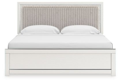 Zuraleus - Upholstered Panel Platform Bed With Roll Slats - Hornell Furniture Outlet