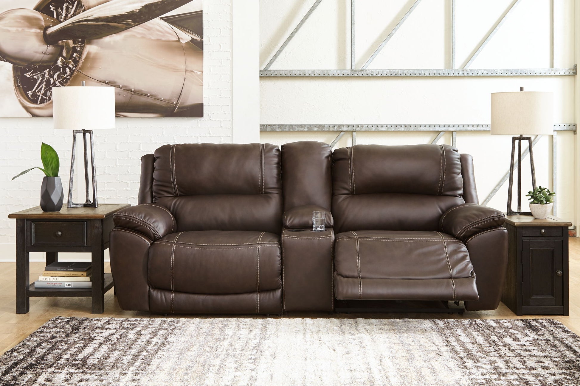 Dunleith - Power Reclining Sectional - Hornell Furniture Outlet