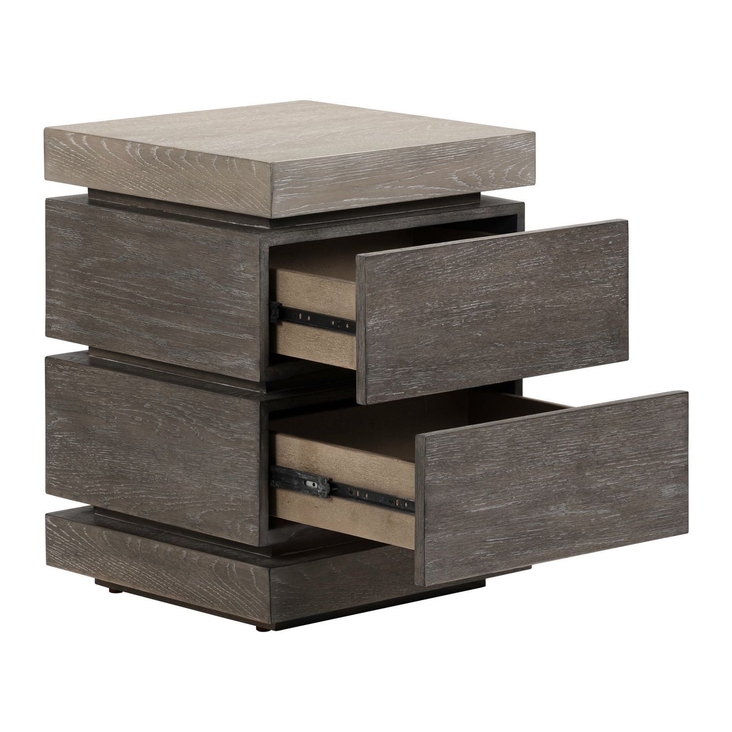 Piedmont - Chairside Table - Charcoal / Ash - Hornell Furniture Outlet