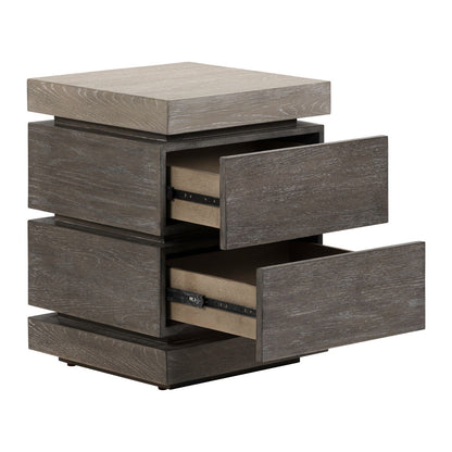 Piedmont - Chairside Table - Charcoal / Ash - Hornell Furniture Outlet