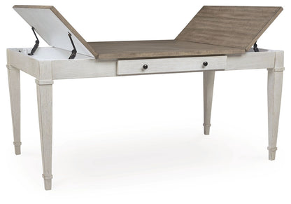 Skempton - RECT DRM Table w/Storage - White - Hornell Furniture Outlet