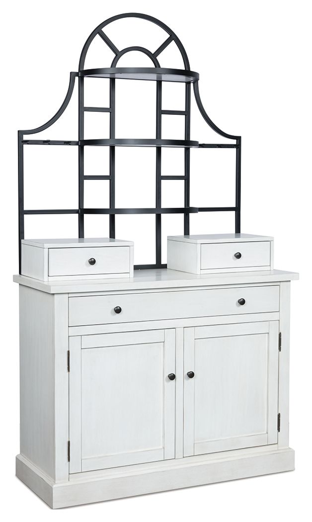 Greddinton - White - Baker's Rack - Hornell Furniture Outlet