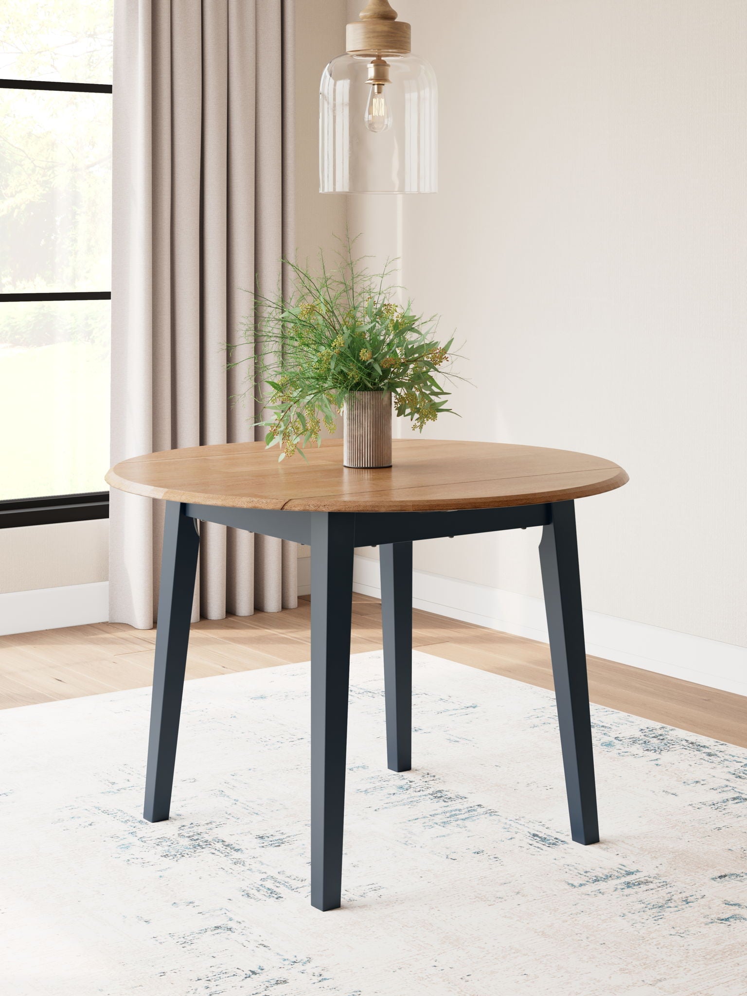 Gesthaven - Round Dining Room Drop Leaf Table - Hornell Furniture Outlet