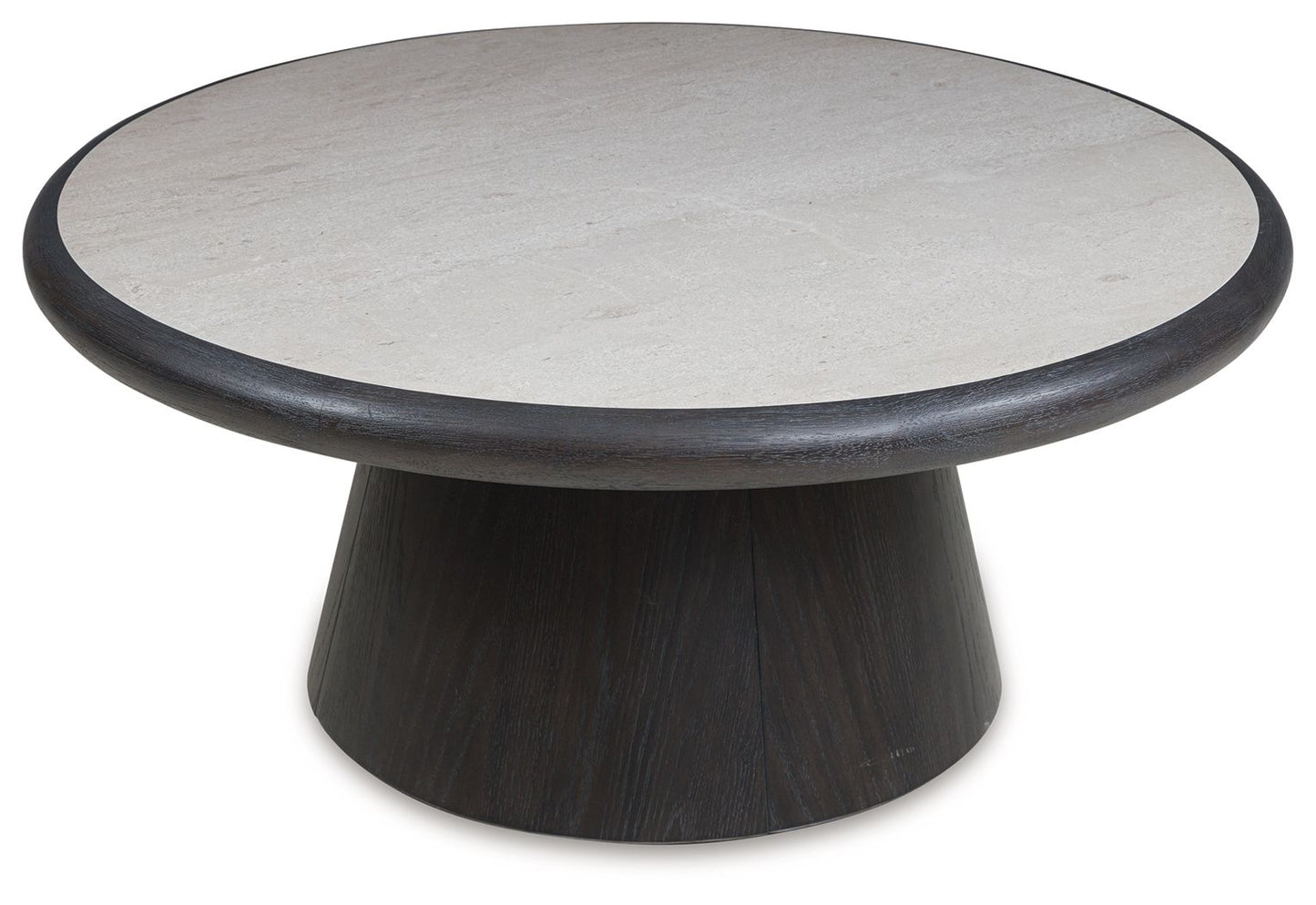 Bracken - French Black - Round Cocktail Table - Hornell Furniture Outlet