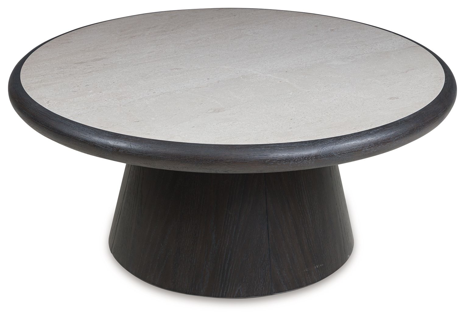 Bracken - French Black - Round Cocktail Table - Hornell Furniture Outlet