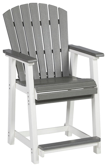 Transville - Gray / White - Barstool (Set of 2) - Hornell Furniture Outlet