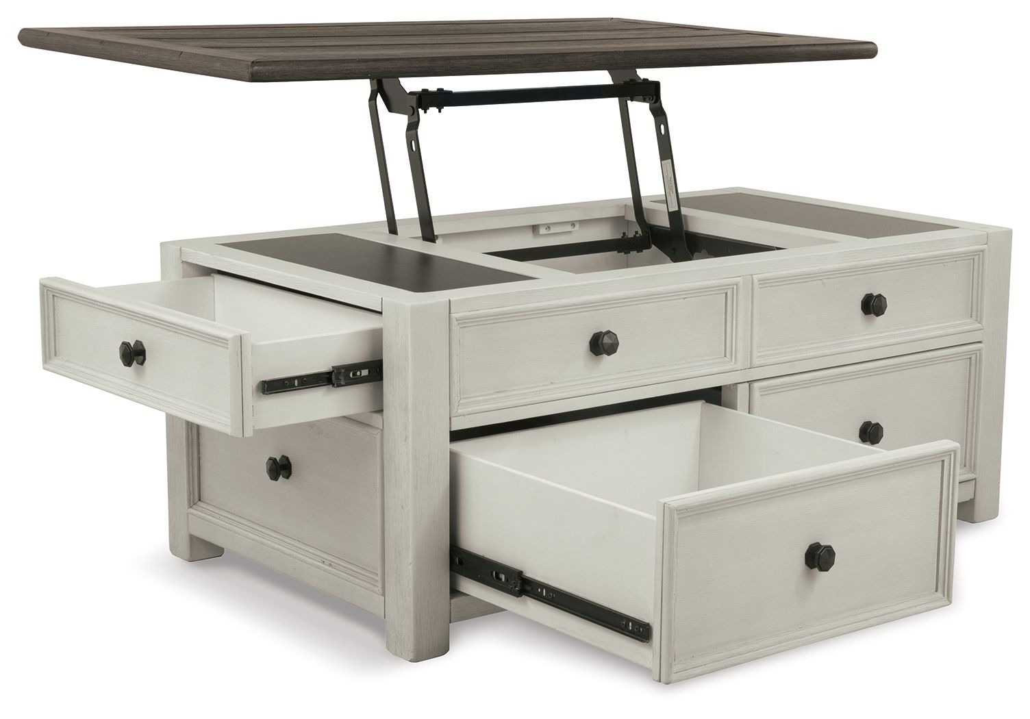 Bolanburg - White / Brown / Beige - Lift Top Cocktail Table - Hornell Furniture Outlet