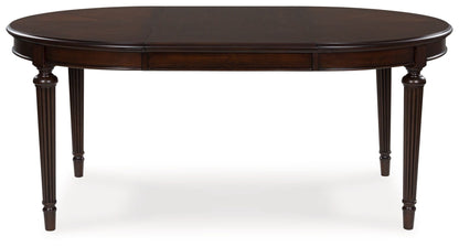 Lavinton - Brown - 8 Pc. - Dining Room Extension Table, 6 Side Chairs, Server - Hornell Furniture Outlet