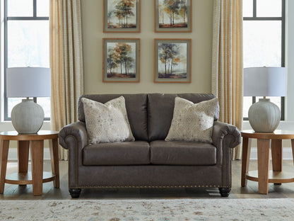 Roxmere - Umber - Loveseat - Hornell Furniture Outlet