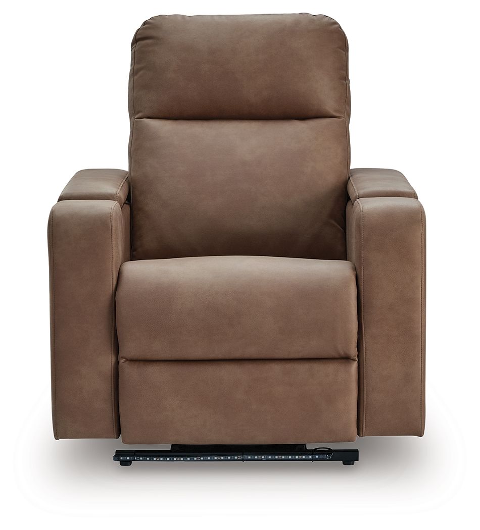 Lorrenton - Caramel - Glider Power Recliner With Audio System - Hornell Furniture Outlet