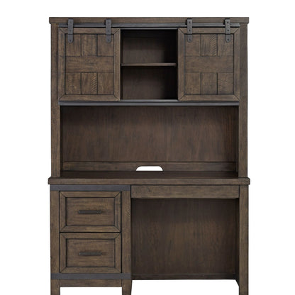 Thornwood Hills - 2 Piece Desk Set - Dark Brown - Hornell Furniture Outlet