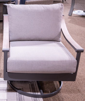 Ocean Beach - Gray - Swivel Lounge With Cushion - Hornell Furniture Outlet