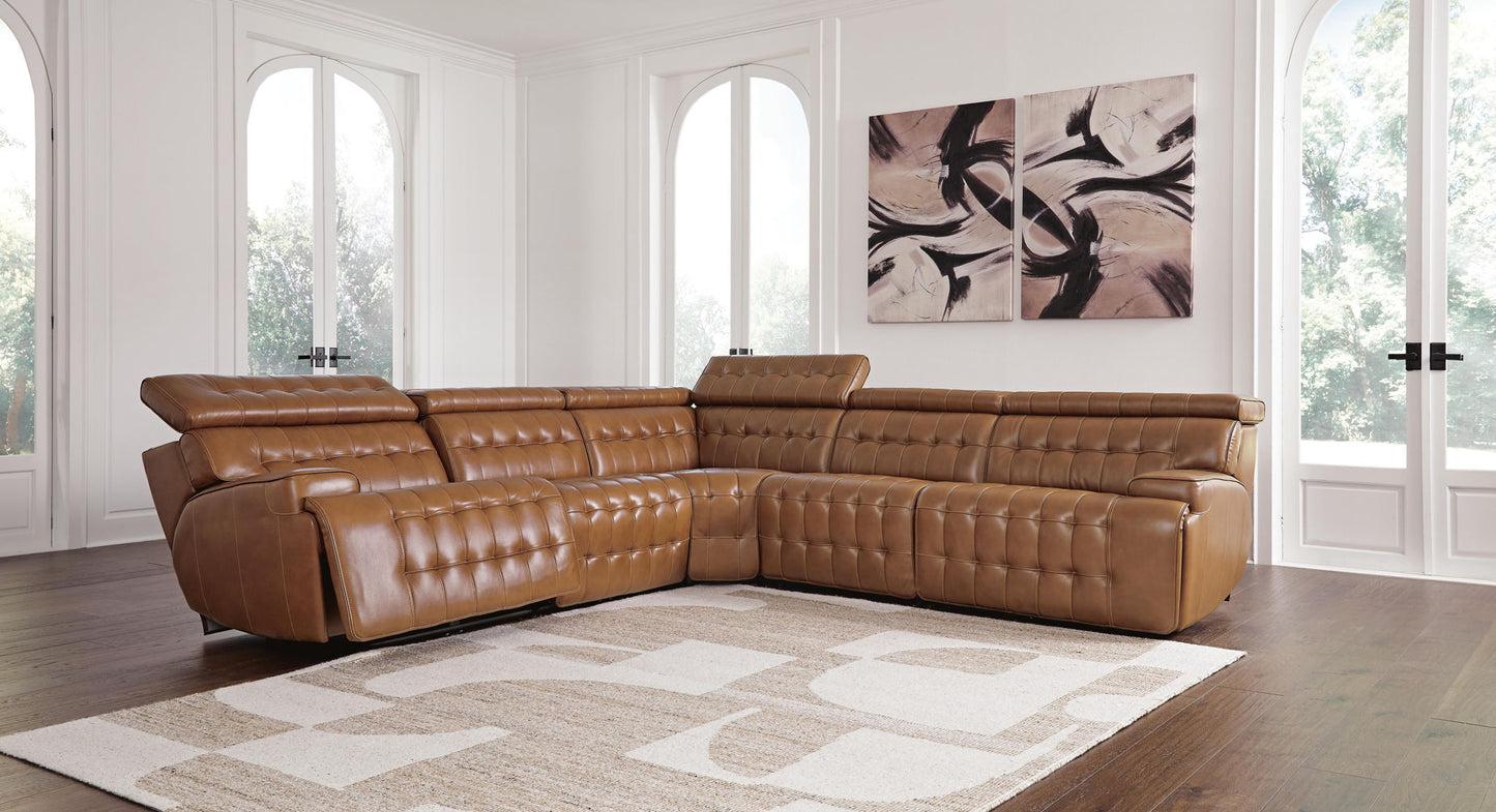 Temmpton - Power Reclining Sectional - Hornell Furniture Outlet