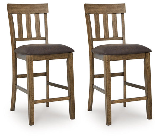 Urbinforte - Upholstered Barstool (Set of 2) - Light Brown - Hornell Furniture Outlet