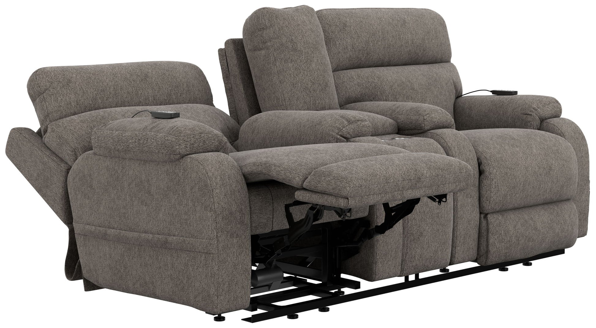 Regenerator - Dual Lift Power Headrest Console Loveseat With CR3 Heat/Massage/Lumbar/Zero Gravity - Hornell Furniture Outlet