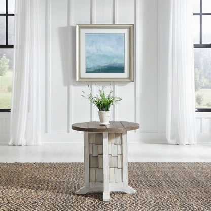 River Place - Round Chairside Table - White - Hornell Furniture Outlet