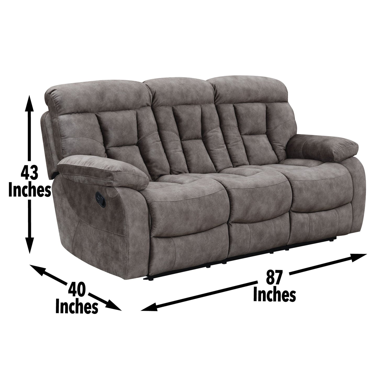 Bogata - Recliner Sofa - Brown - Hornell Furniture Outlet
