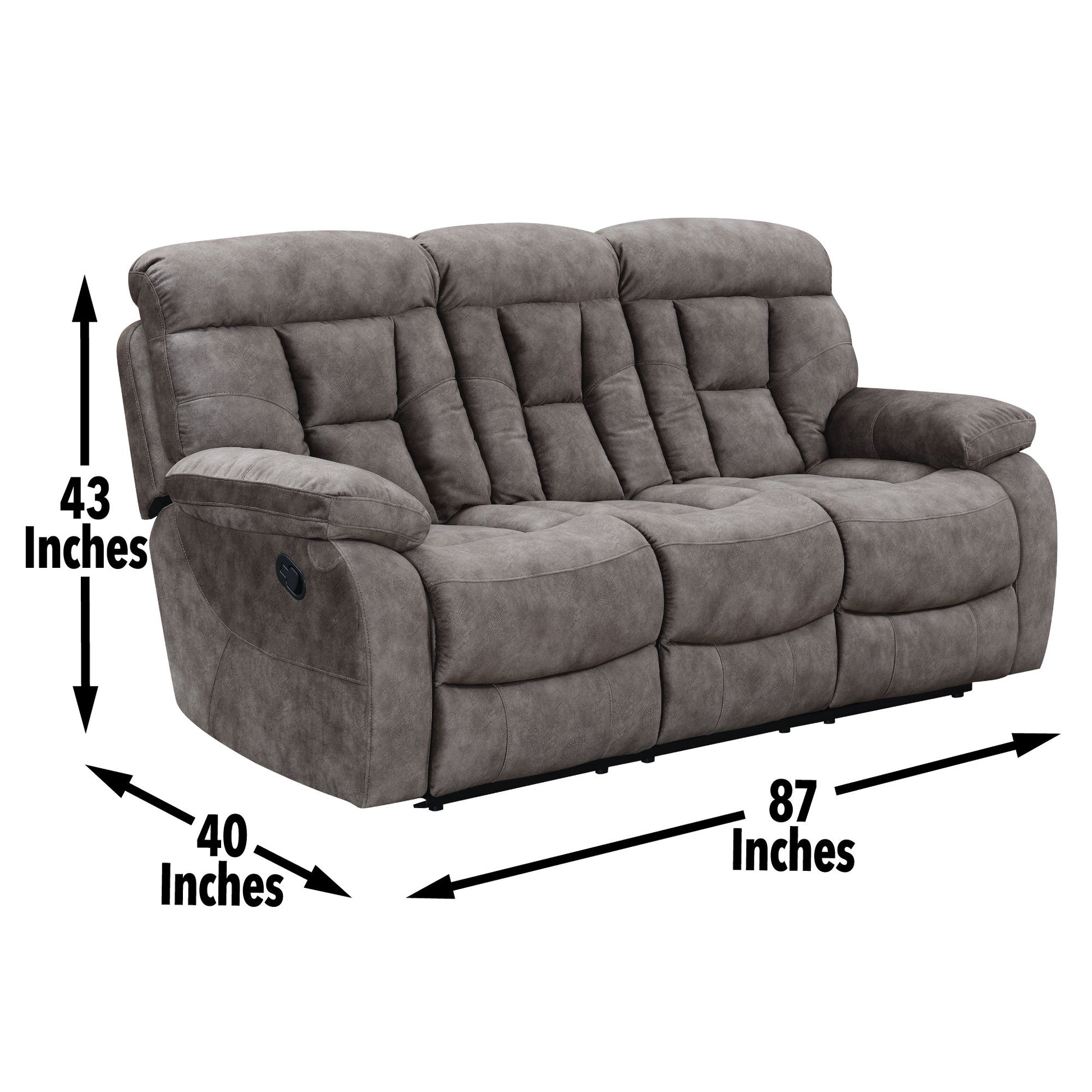 Bogata - Recliner Sofa - Brown - Hornell Furniture Outlet