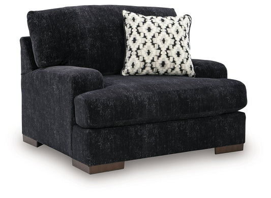 Whitmore Manor - Chair And A Half - Black Pearl - Hornell Furniture Outlet