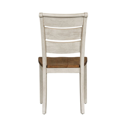 Farmhouse Reimagined - Ladder Back Side Chair - White - Hornell Furniture Outlet