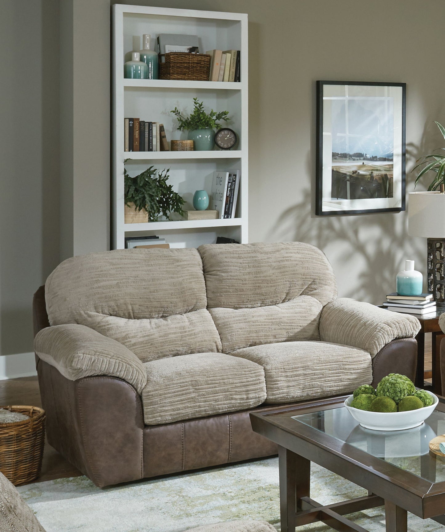 McMahon - Gliding Loveseat - Bark - Hornell Furniture Outlet