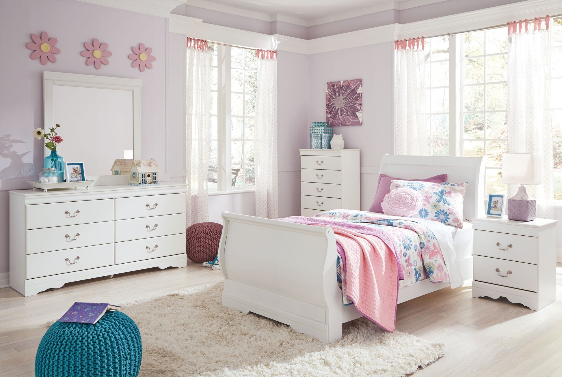 Anarasia - Kids Sleigh Bed Set - Hornell Furniture Outlet
