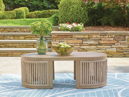 Serena Shores - Beige - Rectangular Cocktail Table - Hornell Furniture Outlet