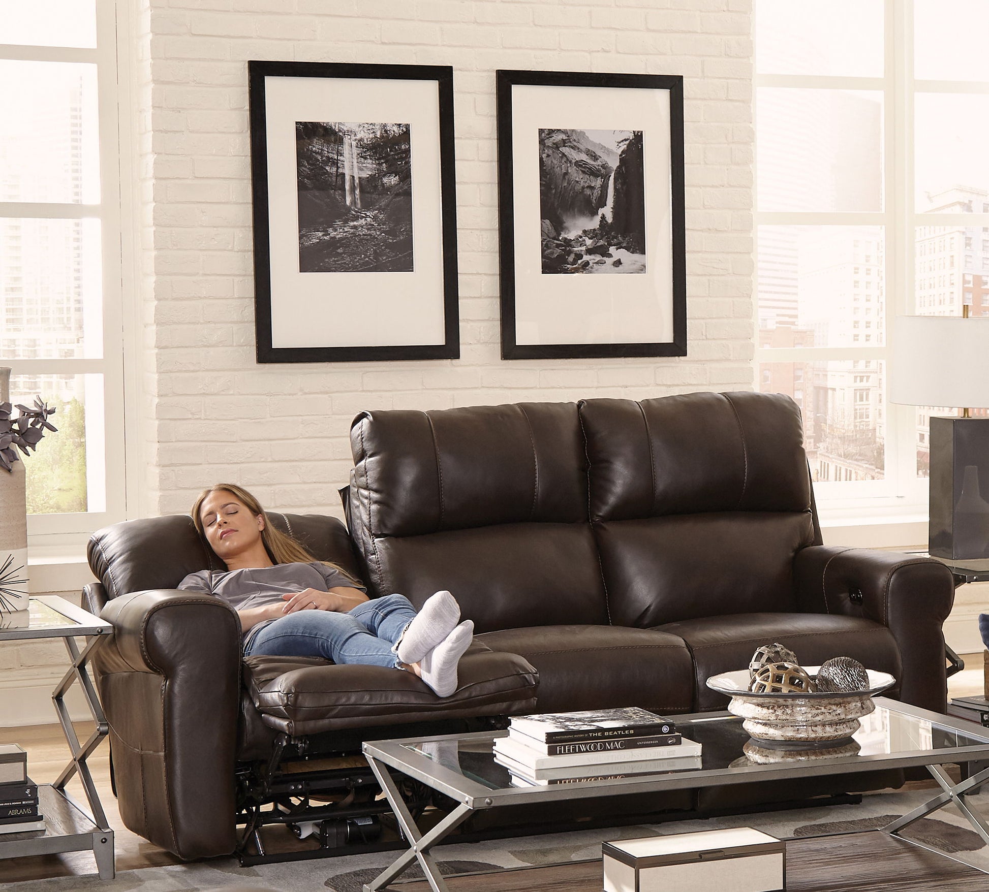 Torretta - Power Lay Flat Reclining Sofa - Hornell Furniture Outlet
