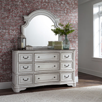 Magnolia Manor - 9 Drawer Dresser - White - Hornell Furniture Outlet