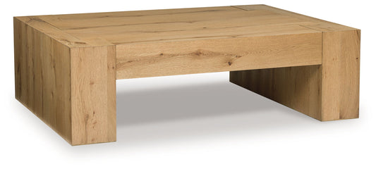 Bracken - Light Brown - Rectangular Cocktail Table - Hornell Furniture Outlet