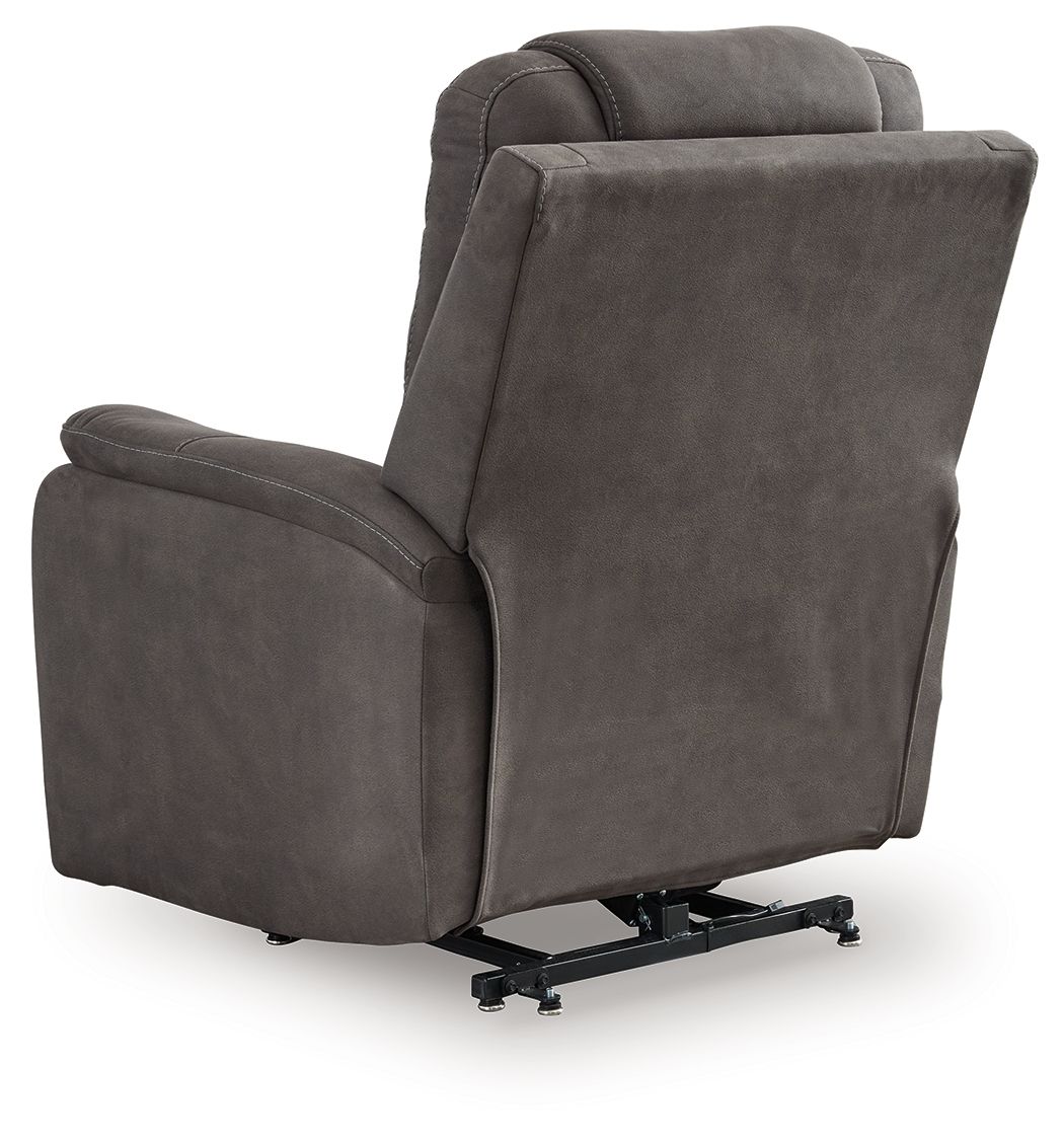 Snowfield - Gunmetal - Power Lift Recliner - Hornell Furniture Outlet