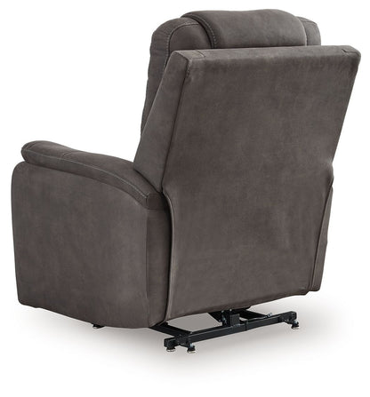 Snowfield - Gunmetal - Power Lift Recliner - Hornell Furniture Outlet