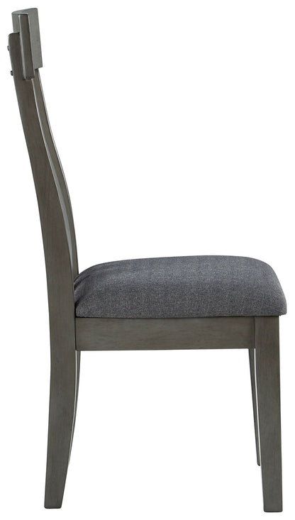 Hallanden - Black / Gray - Dining UPH Side Chair (Set of 2) - Hornell Furniture Outlet