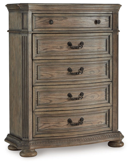 Ardenfield - Light Brown - Five Drawer Chest - Hornell Furniture Outlet