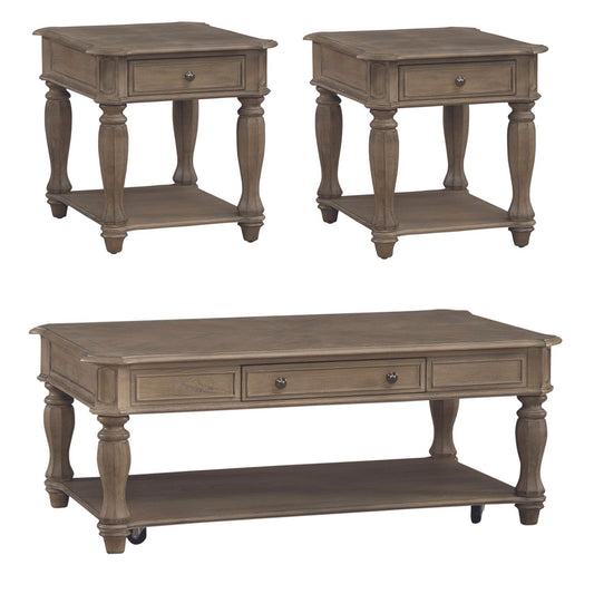 Magnolia Manor - Alternate 3 Piece Set - Brown - Hornell Furniture Outlet