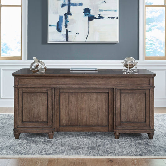 Harrison Heights - Jr Executive Desk - Sienna - Hornell Furniture Outlet