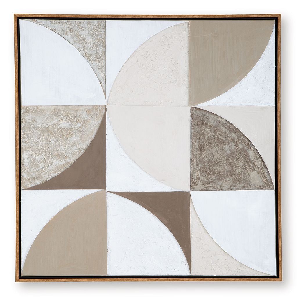 Harelman - Tan / Taupe / White - Wall Art - Hornell Furniture Outlet