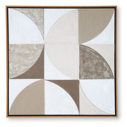 Harelman - Tan / Taupe / White - Wall Art - Hornell Furniture Outlet