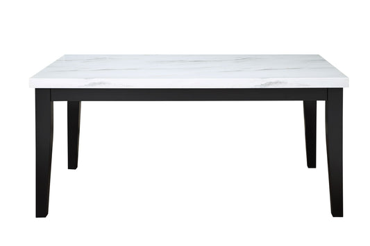 Sterling - Faux Marble Top Dining Table - White - Hornell Furniture Outlet